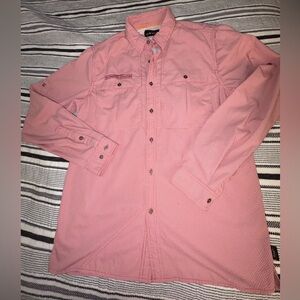 Orvis Hubbard's Yellowstone Adventures Gingham Shirt Men's S Pink Check